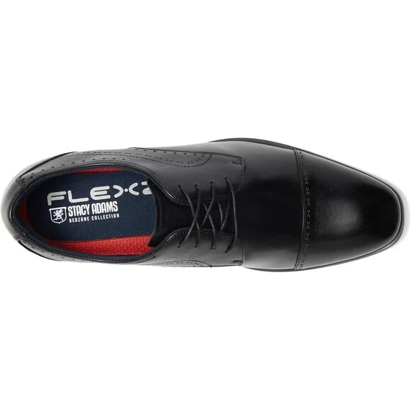 Stacy Adams Bryant 25634-001 Oxford Men's US 8 Black Cap Toe Dress Shoes HAWK683